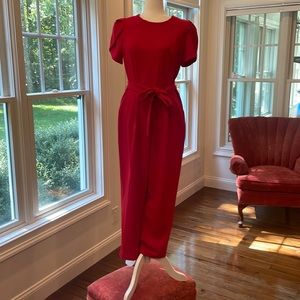 Calvin Klein classic red crepe size 10, worn once to 2022  🎄 church , elegant
